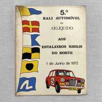 Programa do 5º Rali Automóvel do Arlíquido 1972