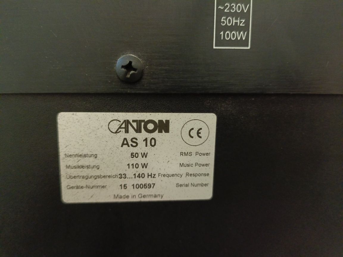 Subwoofer aktywny 110 wat CANTON AS-10