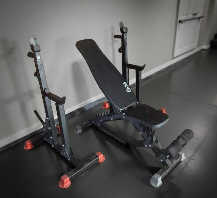 Лава для жиму штанги гантель S600 Скамья жима Лавка + Стійки Тренажер