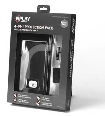 Pack acessorios Proteção NPLAY + adaptador corrente Nintendo Switch