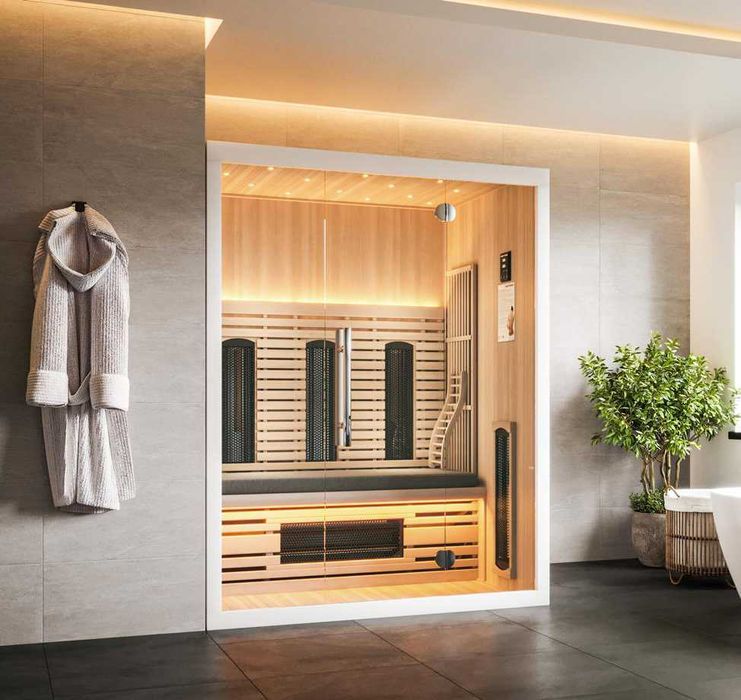 Sauna Infrared / na Podczerwień - Infraplus™ 140 VALERO Biały Cedr
