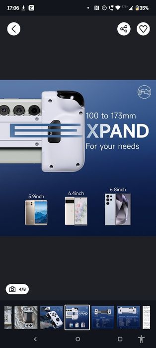 Kontroler gamepad do telefonu/tabletu