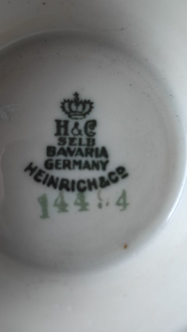 Trio Heinrich &Co. Przepiękna markowa stara porcelana