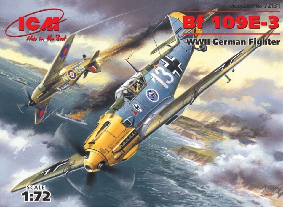 Samolot Messerschmitt Bf 109E-3 German Fighter model 1:72 ICM 72131
