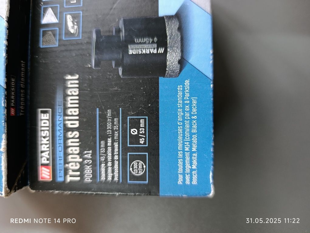 Професійні алмазні коронки Parkside PERFORMANCE PDBK 3 A1