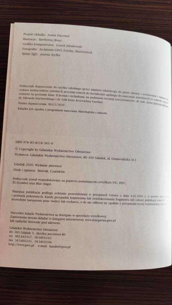 Matematyka z plusem, podręcznik do klasy 2 liceum i technikum, rozszer