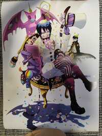 Plakat A3 Anime Ao no Exorcist Mephisto Pheles manga Japonia otaku