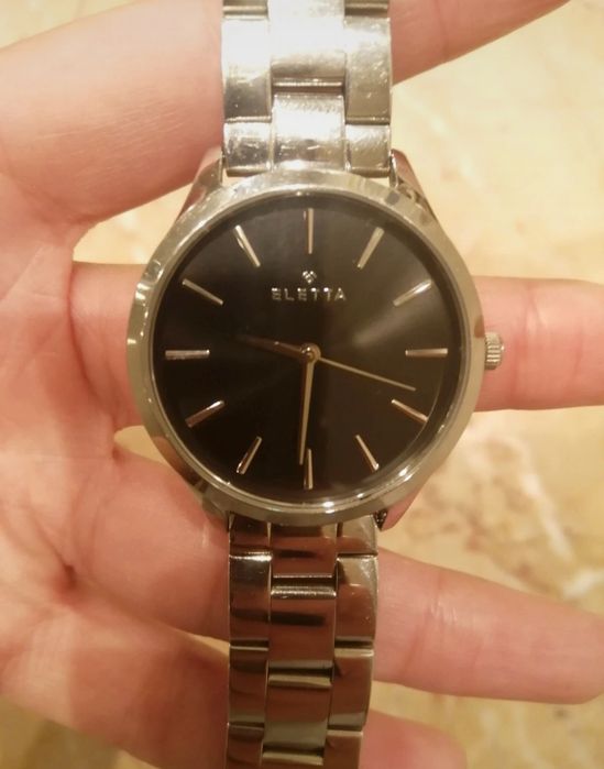 Relógio prateado Eletta