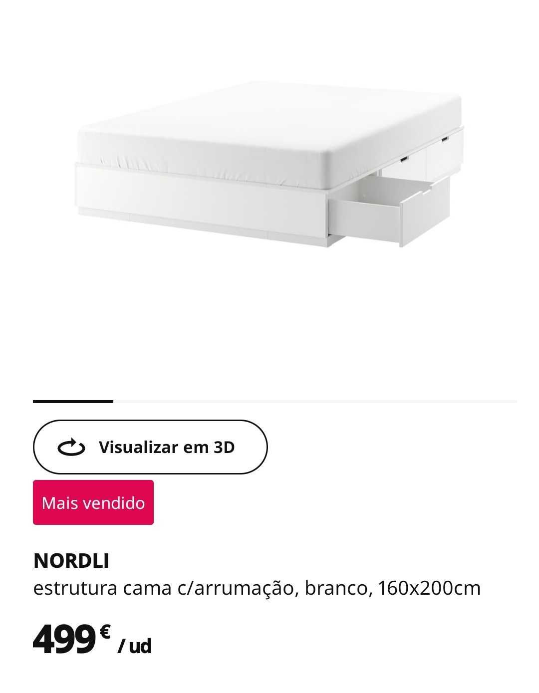 Estrutura cama Ikea NORDLI - Nova