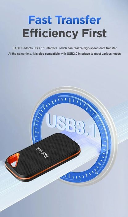 Высокоскоростной съёмный SSD накопитель 8ТВ