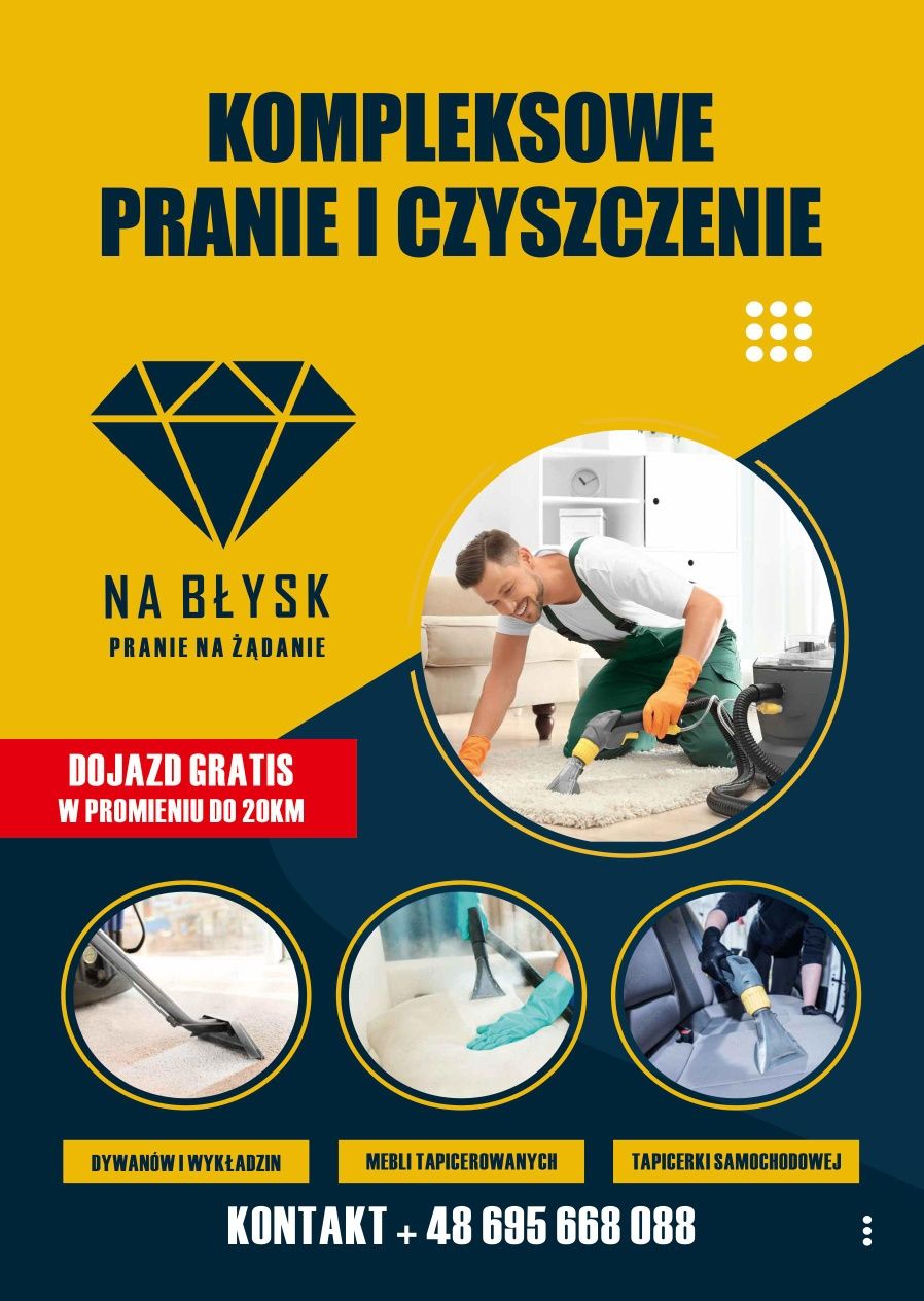 Pranie tapicerki samochodowej/meblowej CHEMSPEC! DOJAZD!! ZAPRASZAM!!!