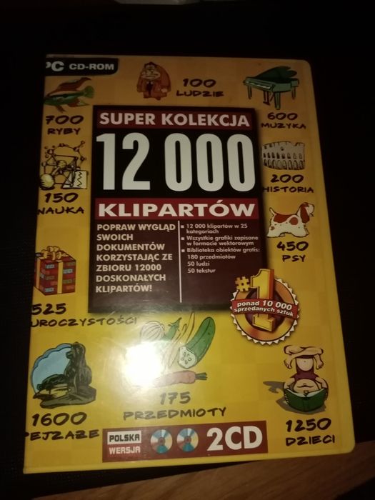 Super kolekcja 12 000 klipartow płyta PC