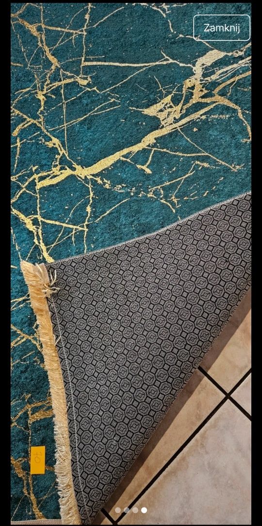 Designerski elegancki dywan 200x80 marmur do salonu