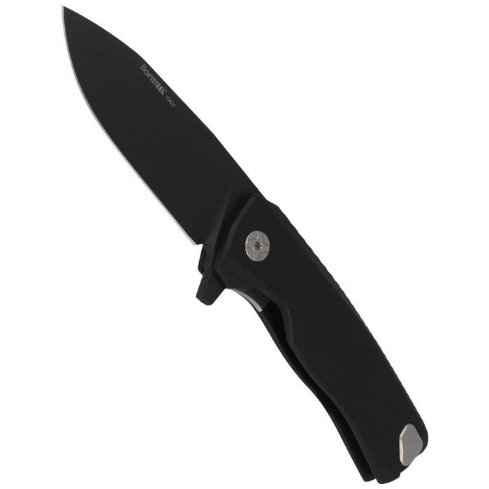 Nóż składany LionSteel ROK Black Aluminium, Black M390 by Molletta