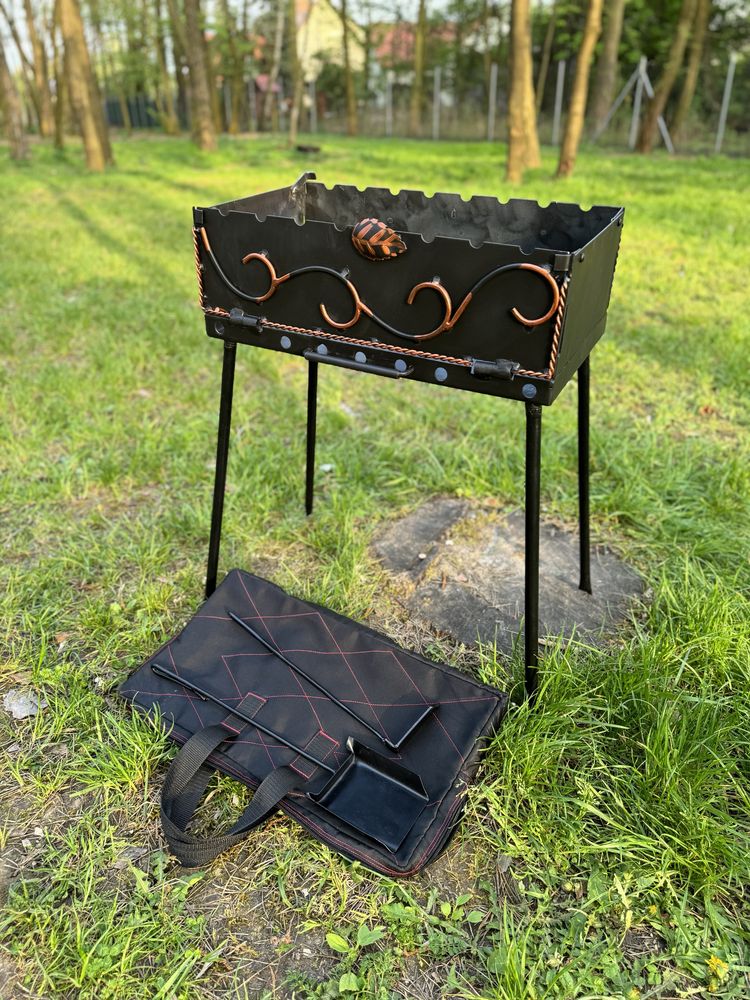 Mangal мангал grill walizka na 8 szaszlvków Gril skladany Szampura