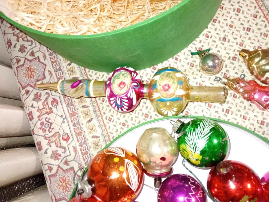 Комплект новогодних игрушек СССР