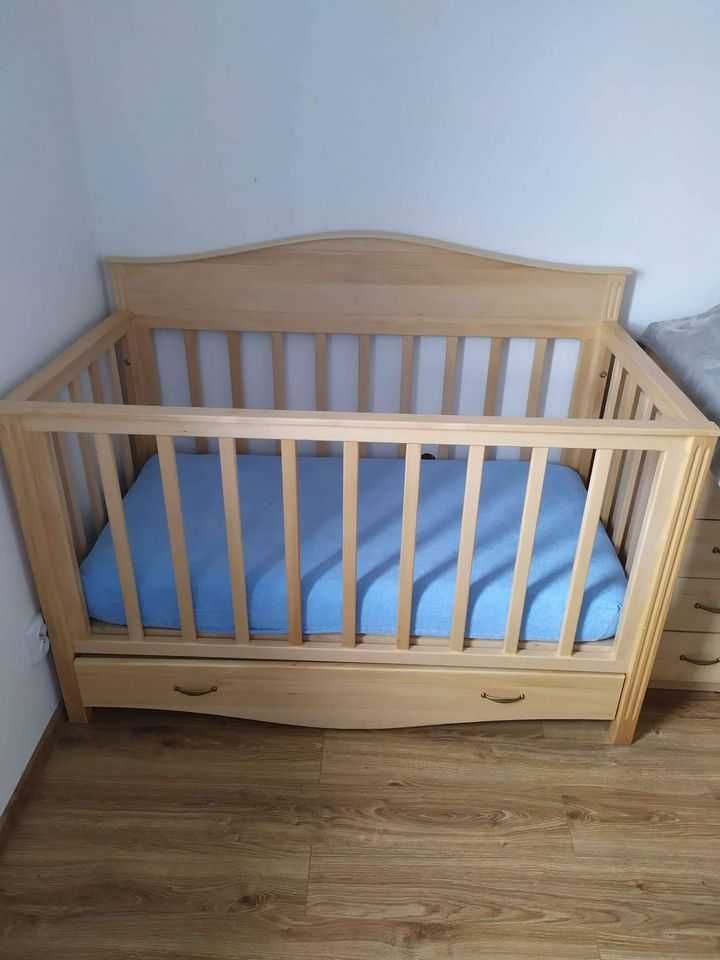 łóżko dziecięce łóżeczko niemowlęce z lipy szuflada dzieci niemowląt