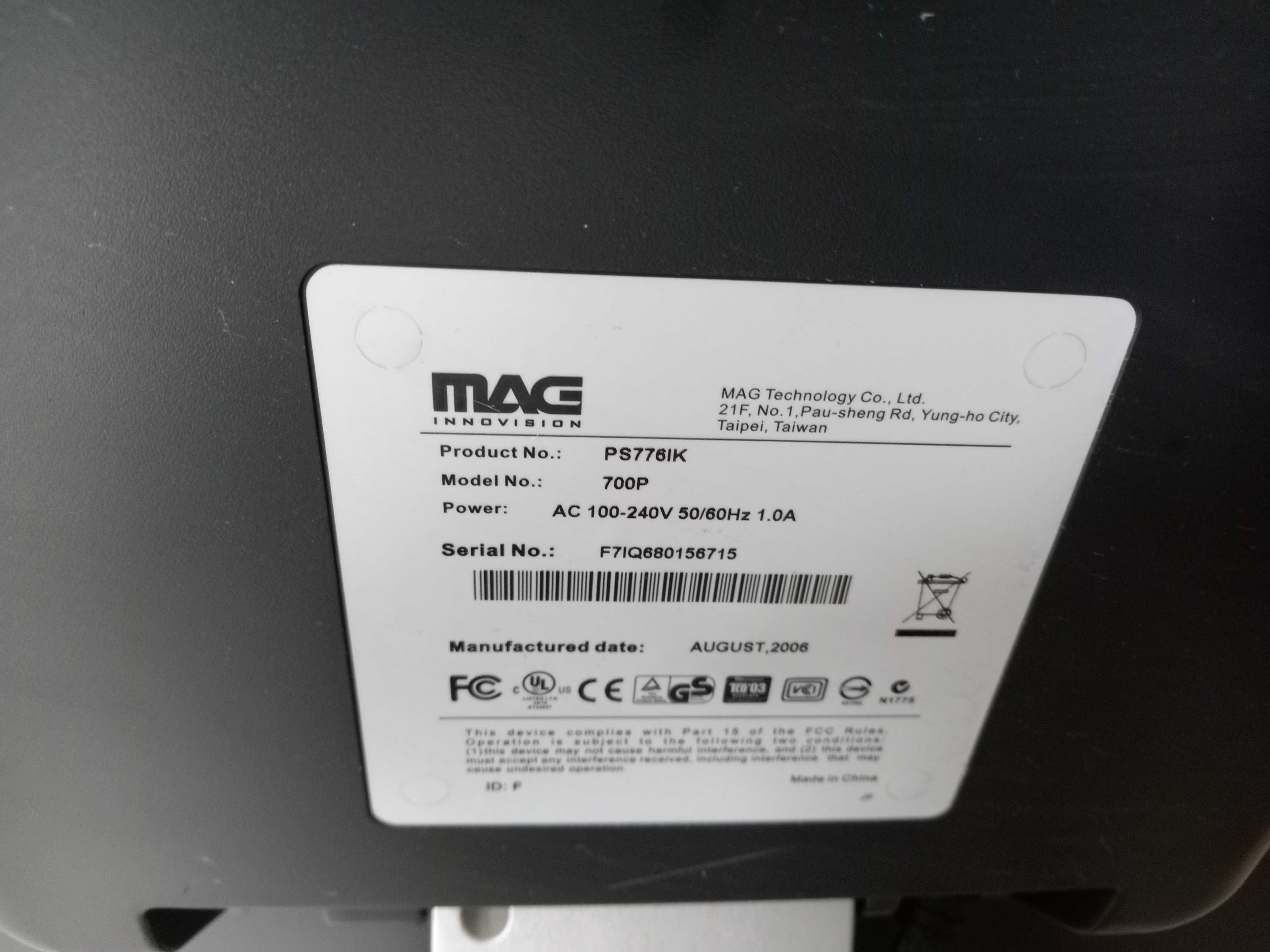 Monitor Mag PS776IK