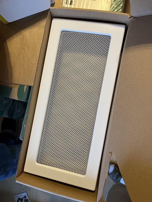 Kratka wentylacyjna 17x37 biała lub miedziana NOWA metalowa