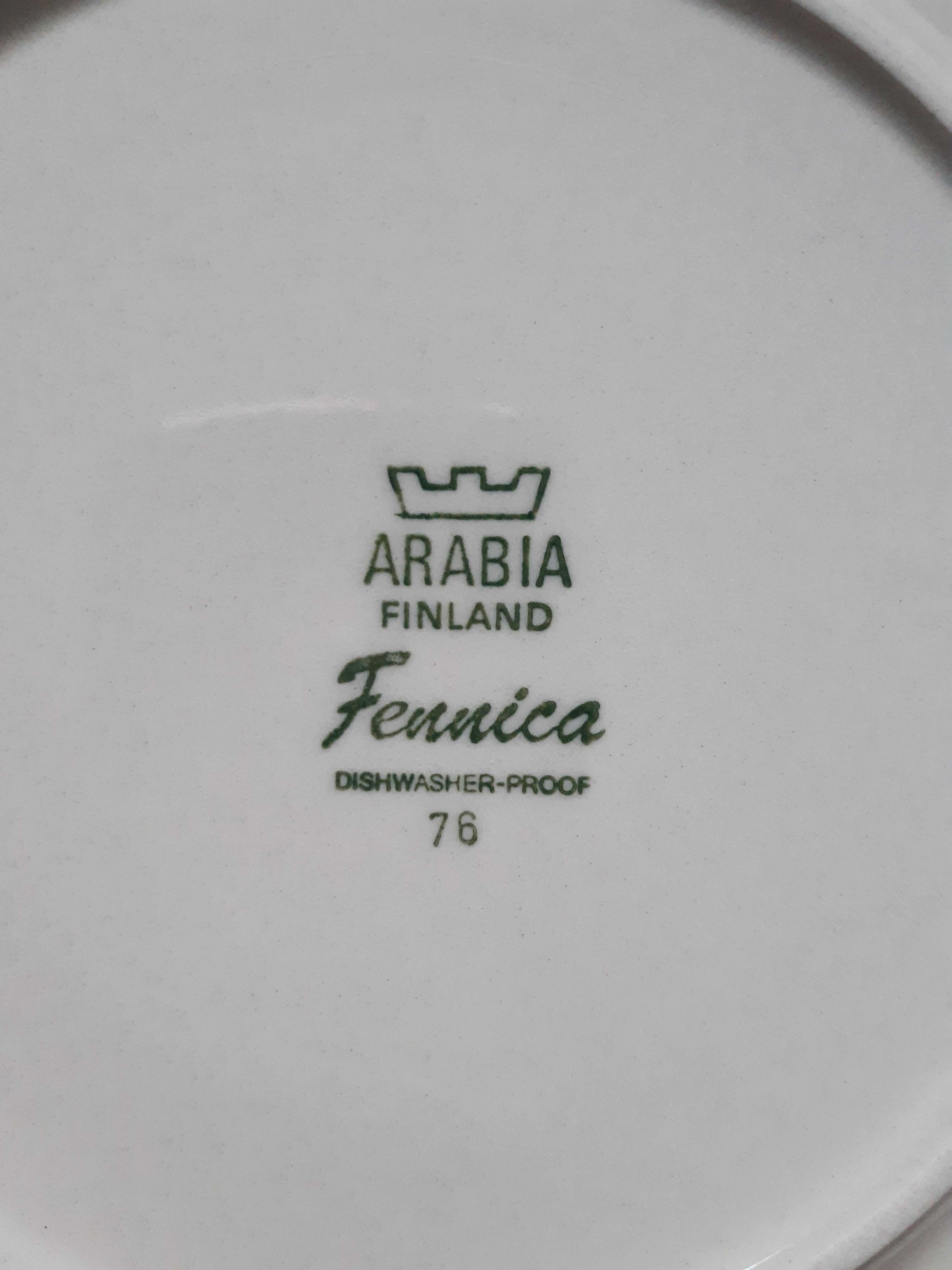 Talerz deserowy, do przekąsek ARABIA Finlandia wzór Fennica lata 80-te
