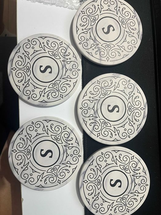 Ceramiczne podkładki pod napoje, 5 szt, NOWE!