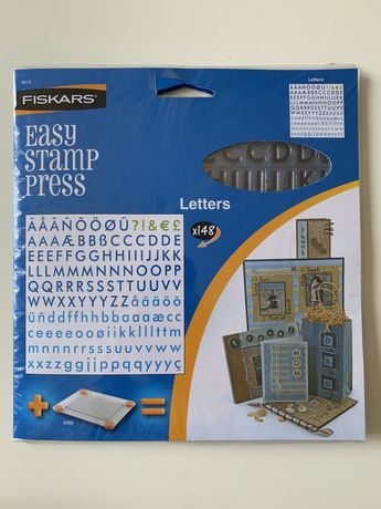 Zestaw stempli akrylowych alfabet, Fiskars Easy stamp press Letters