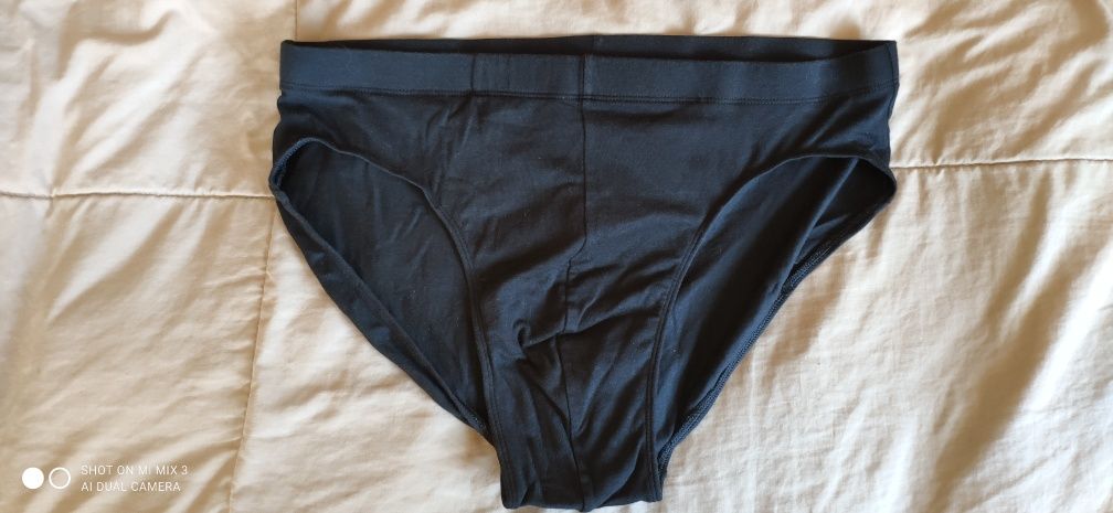Uncover by Schiesser czarne męskie slipy rozm XXL trójpak