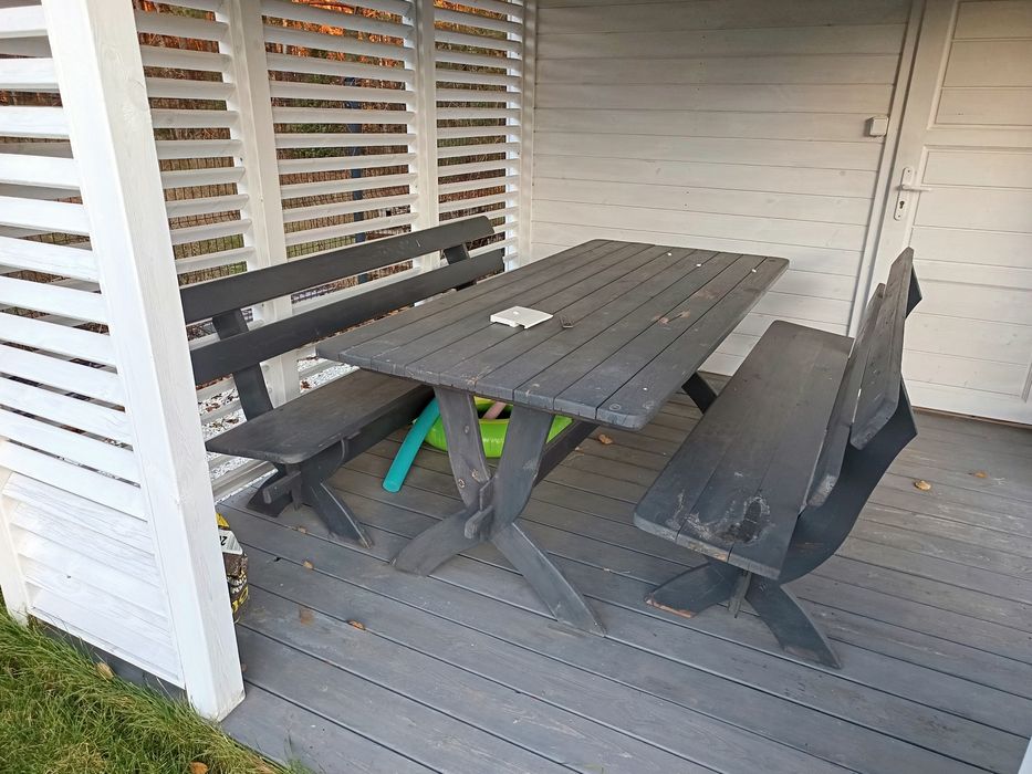 Zestaw ogrodowy, ława, ławki, stół