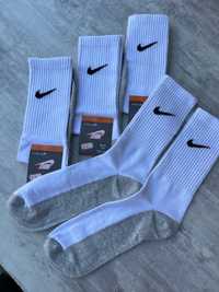 Шкарпетки Найк з сірою стопою | Високі носки Nike білі