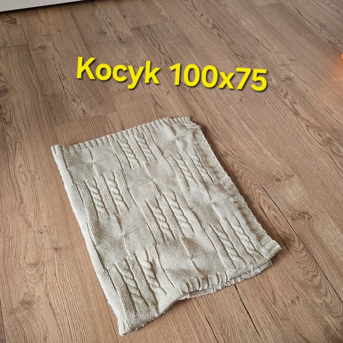 Koc kocyk splot warkocz do łóżeczka