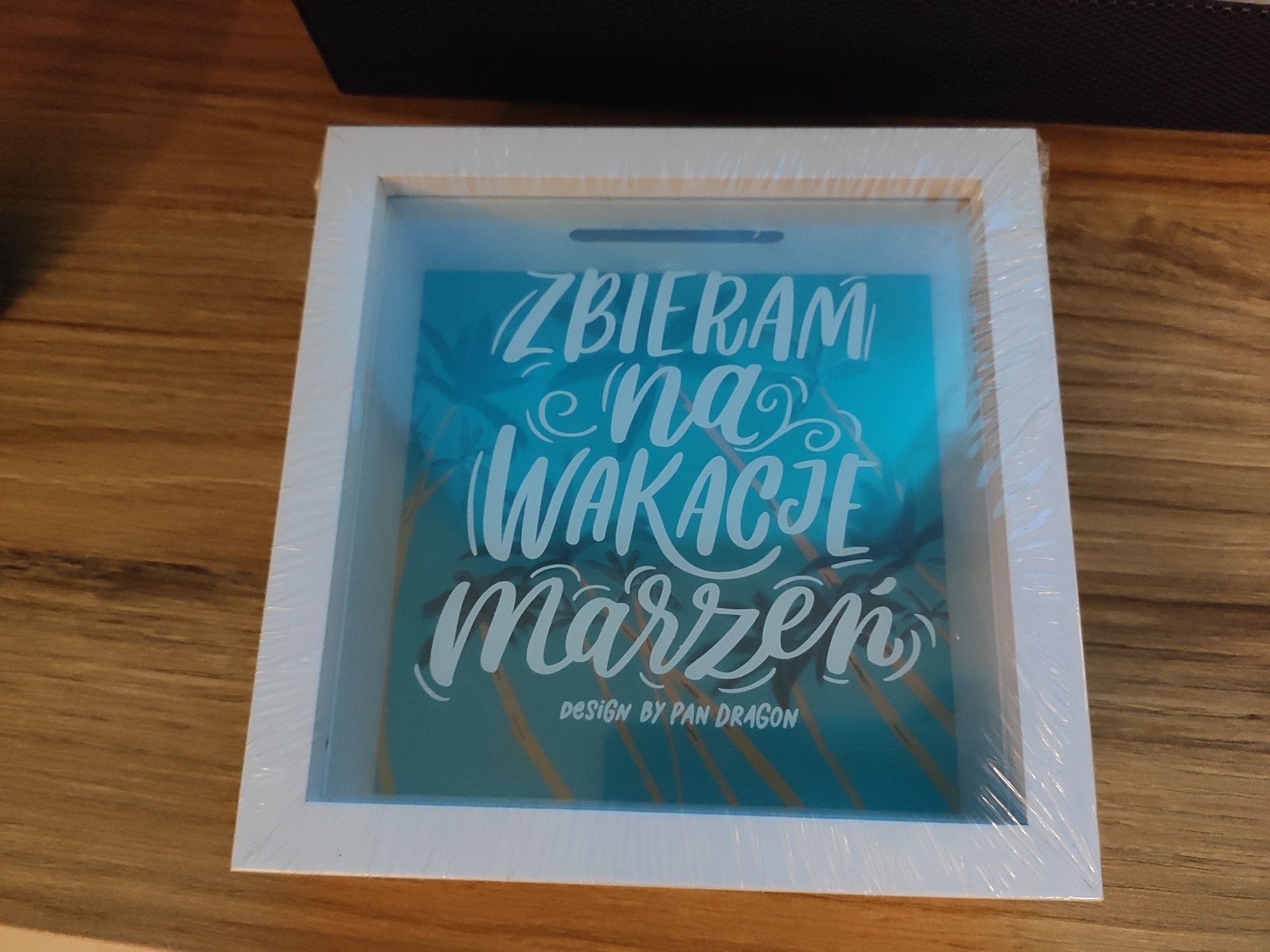 ## NOWA skarbonka ramka zbieram na wakacje marzeń ##