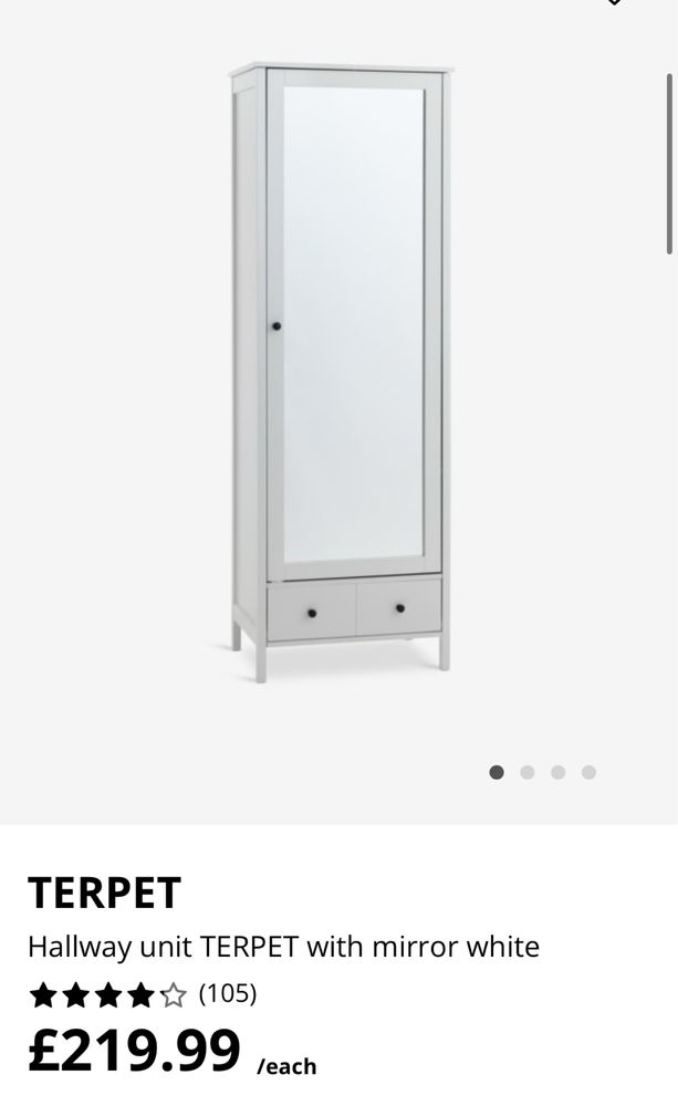 Біла шафа JYSK Terpet