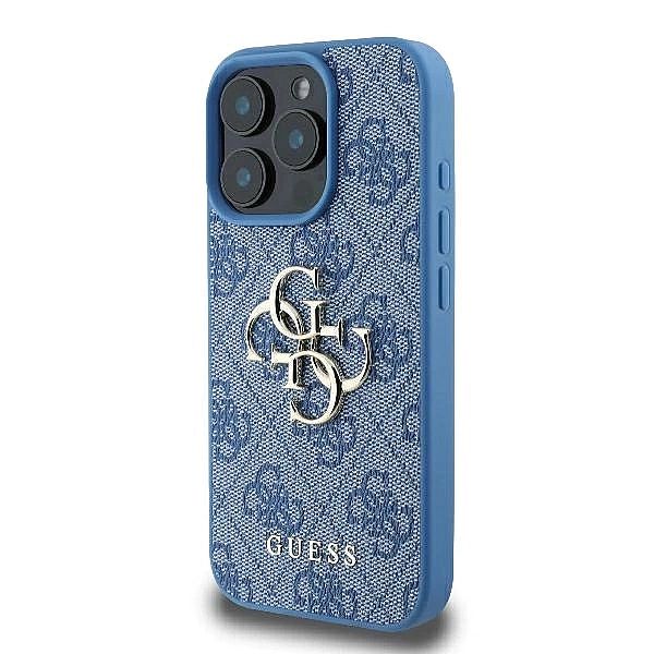 Etui Guess 4G Big Logo na iPhone 16 Pro - niebieskie