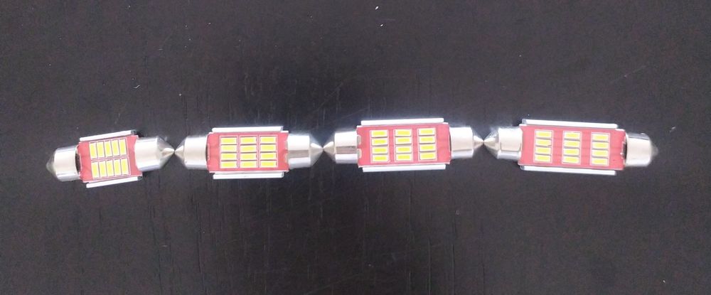 Leds tubulares C5W 31/36/39/41mm alto brilho