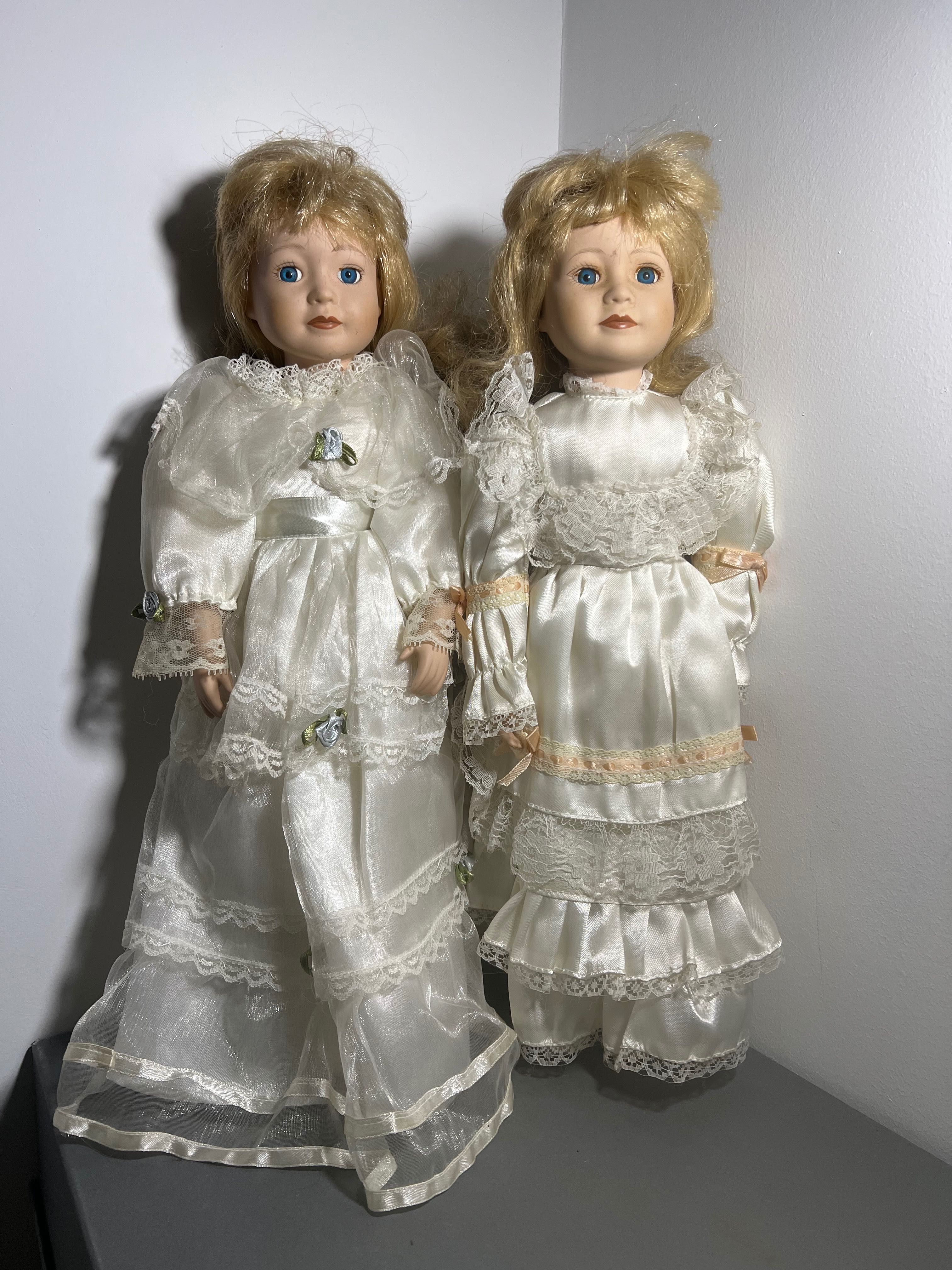 Lalki w stylu retro x2 porcelana (uszkodzenia)
