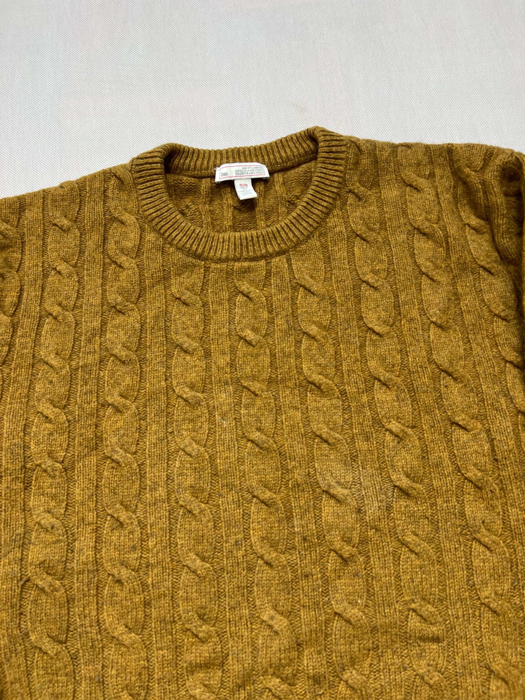 Sweter warkocz GAP wool great color
