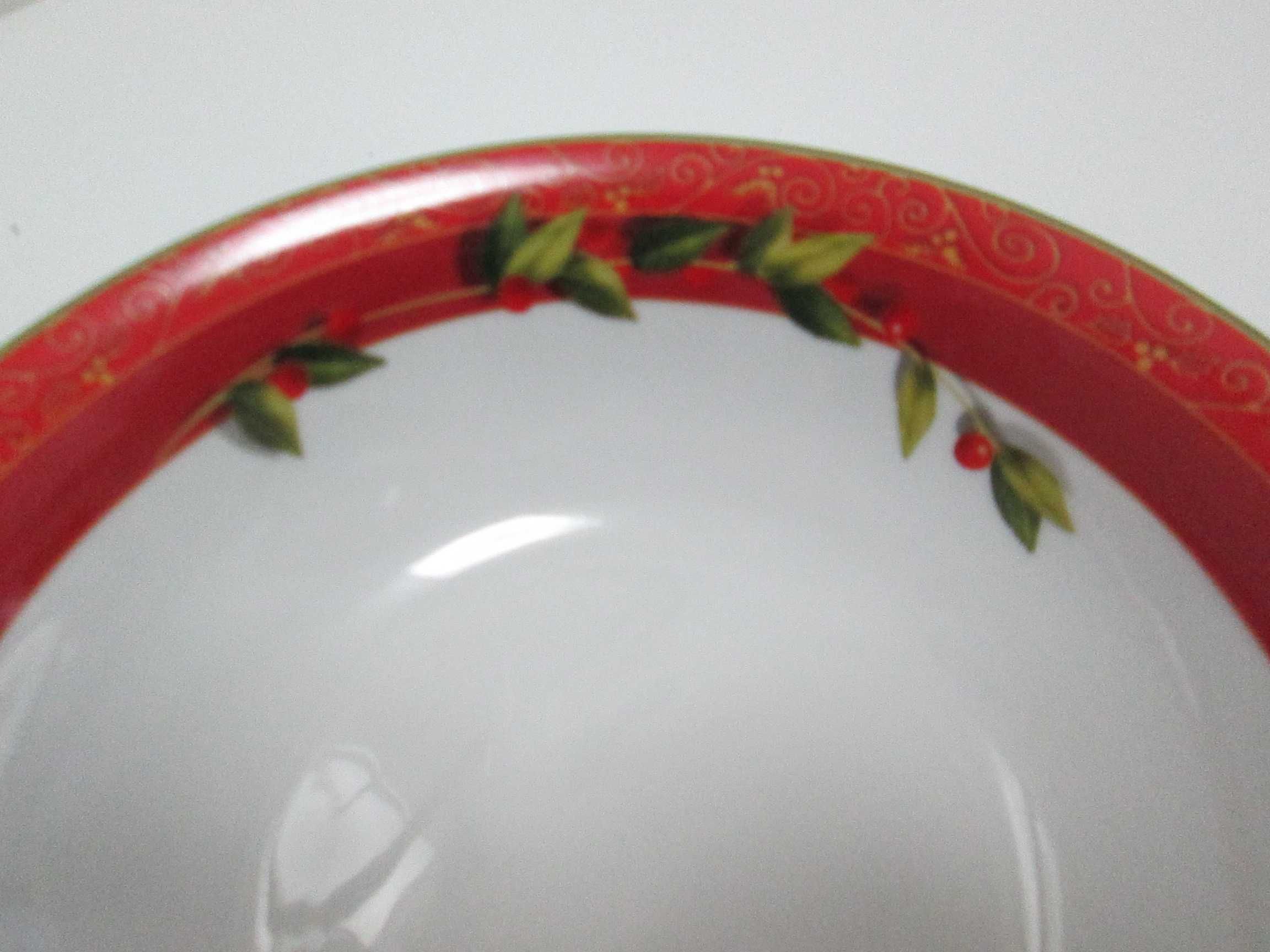 Taça em Porcelana com decoração de Natal
