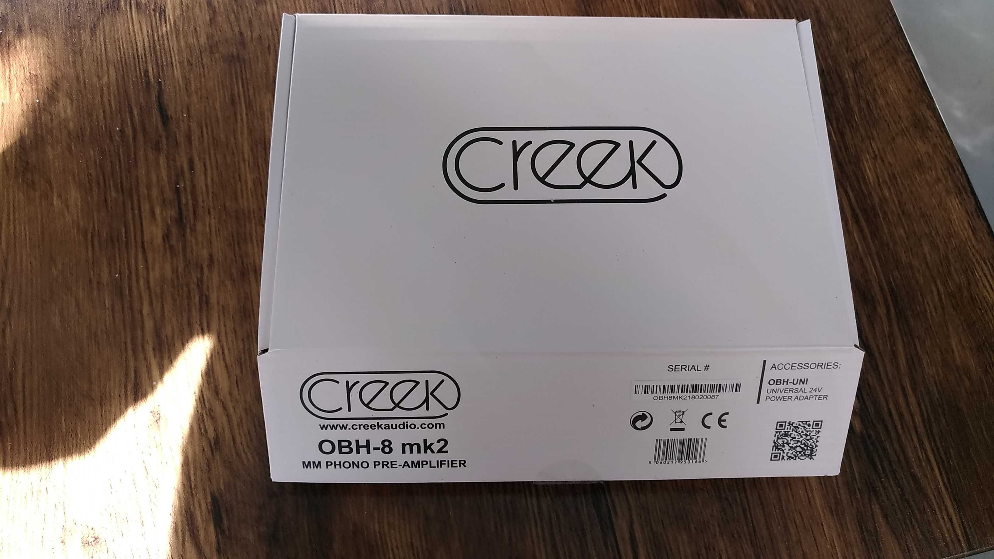 Pré de Phono MM da Creek Audio, OBH-8mk2 (v2018) com FA OBH-UNI virgem