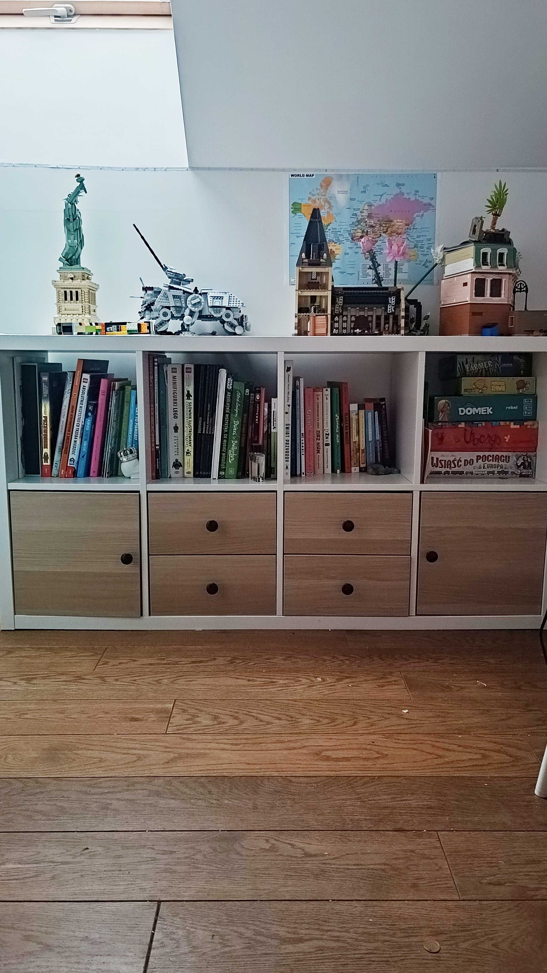 Kallax regał z szufladkami i zamykanymi półkami, IKEA