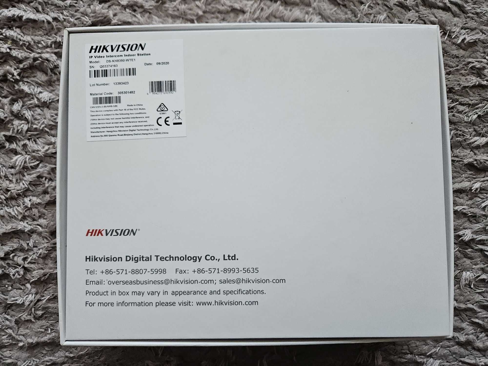 Hikvision DS-KH8350-WTE1 Nowy Panel Wideodomofonu 7" IPS WiFi PoE