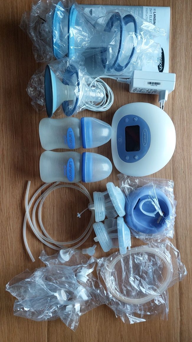 Lansinoh podwójny laktator elektryczny + dodatki