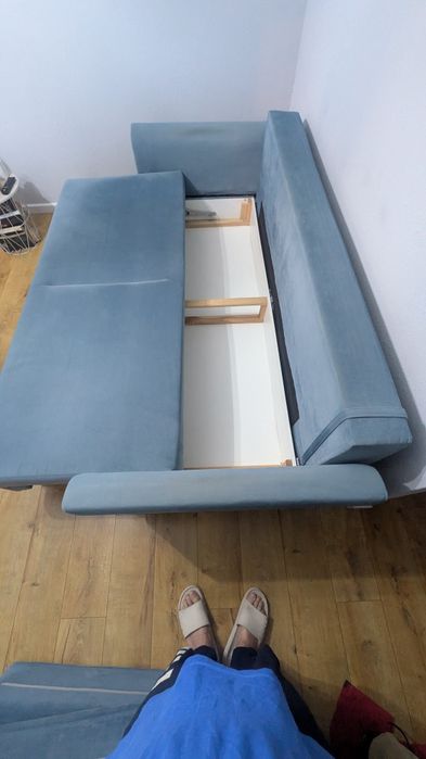 AMBER Sofa błękitna