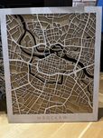 Wrocław mapa obraz sklejka 50x60 cm
