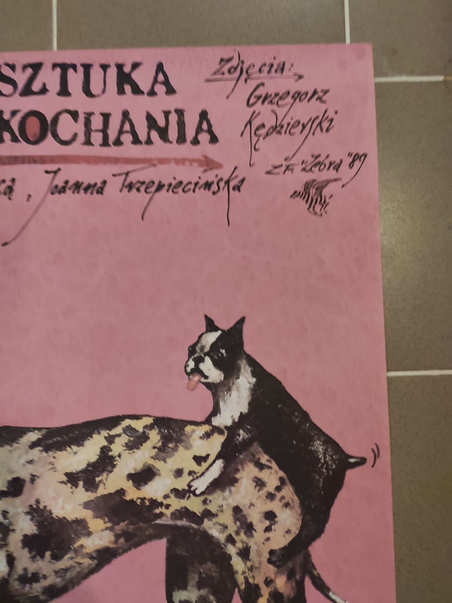 Plakat sztuka kochania Pągowski 1989 rok Oryginał