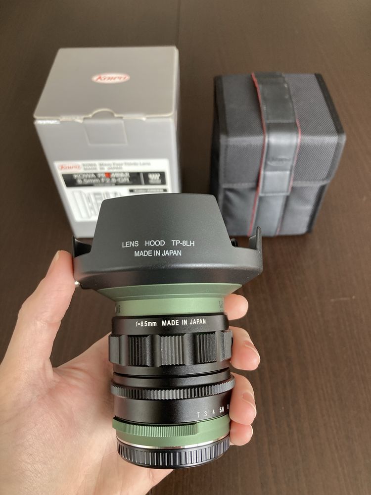 Objetiva grande angular Kowa Prominar 8.5mm f2.8 (MFT)