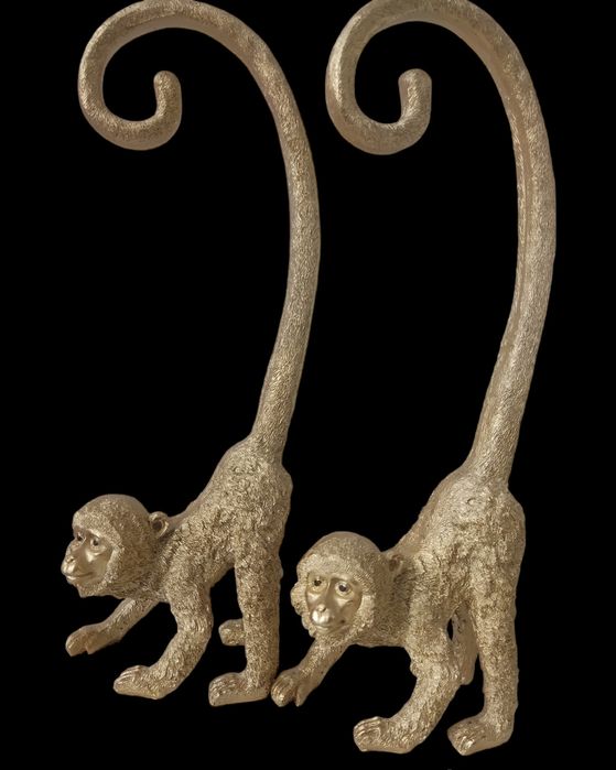 Małpki Złote figurki