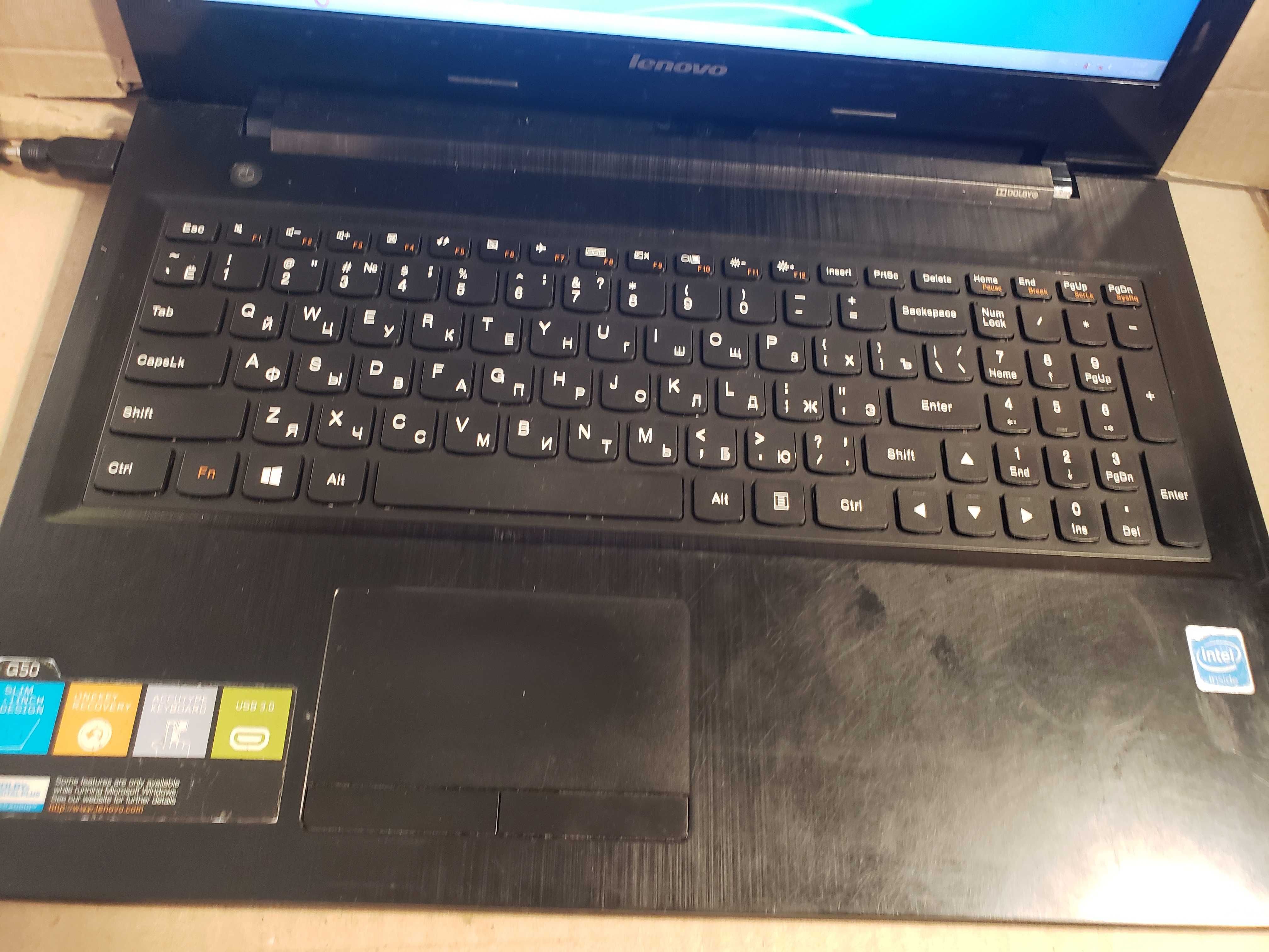 ноутбук 15,6" Lenovo G50-30 (intel Celeron N2840 2*2.16GHz/4Gb/120Gb)