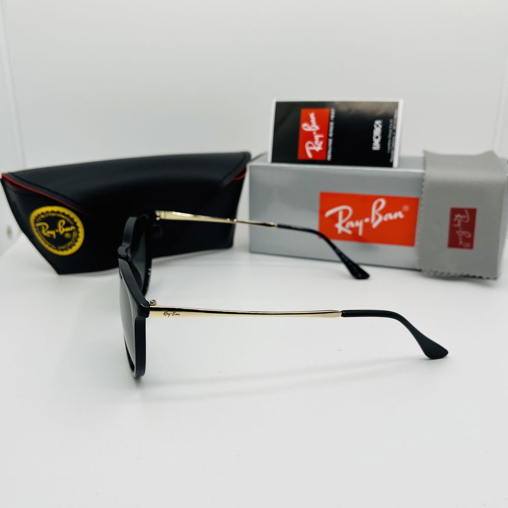 Поляризационные очки Ray Ban Erika 4171 Glossy Black-Gold|Green