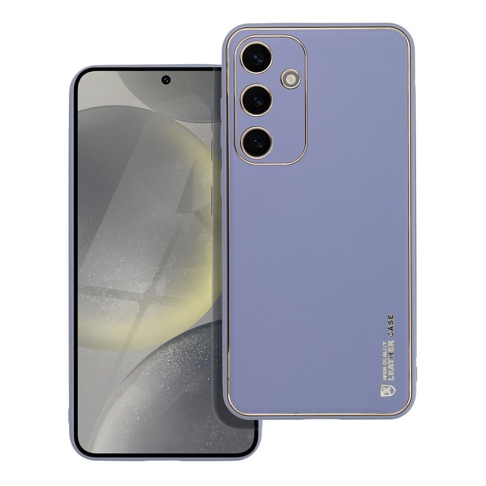 Futerał LEATHER CASE skórzany do SAMSUNG S24 Plus niebieski + szkło