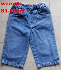 spodnie dla chłopca jeans jeansowe długie r.81-86cm 12-18m-cy